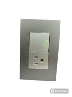 TOMA + INTERRUPTOR PLATA